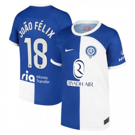 Atlético Madrid Joao Felix 18 Venkovní 2023-24 - Fotbalové Dresy (S/S) Atlético Madrid Joao Felix 18 Venkovní 2023-24 - Fotbalové Dresy (S/S)